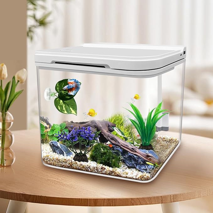 Moonorange Betta Hammock, 3 Pack Betta Fish Leaf Pad and Small Aquarium Artificial Plants, Natural Habitat for Betta Spawning Grounds, Fish Tank Decorations.(3pcs/ABC)