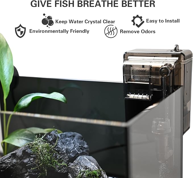 6 Pack Slim Aquarium Filter Cartridge, Replacement Fish Tank Filter Cartridge for Aquarium Internal Filter Suitable for Filter Replacement in Aquarium