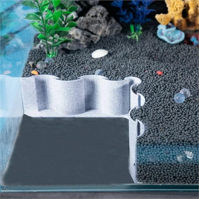 2pcs Aquarium Sand Stone Water Grass Mud Partitions Baffle Plate, Scenery/Decoration to Increase The Layering(Arc)
