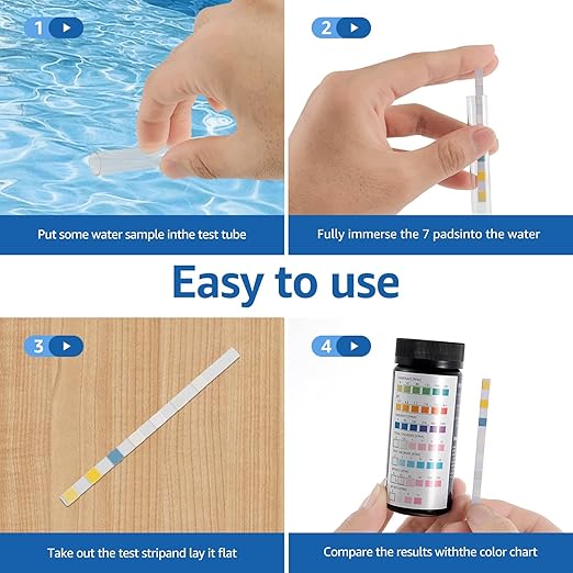 100 Pcs Aquarium Test Strips Fish Tank Test Kit Fast Accurate Aquarium Water Testing Strips with Test Tube Water Test Kits Fish Tank Testing Strip for Carbonate Root pH Hardness