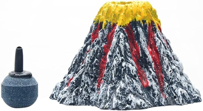 Aquarium Bubbler Volcano Rocks Ornament Decoration kit