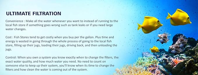 Aquarium Reef and Deionization Reverse Osmosis RODI Water Filtration System - 4 Stage | 150 GPD