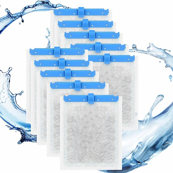 10 Pack Large Replacement Filter Cartridges Compatible for QuietFlow Power Filter Size 20,30,50,55/75