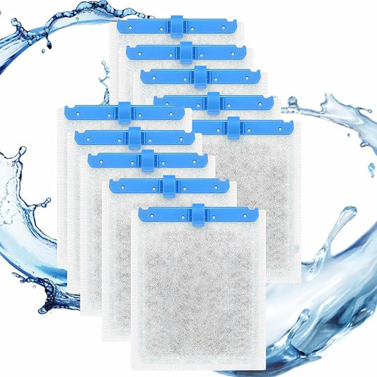 10 Pack Large Replacement Filter Cartridges Compatible for QuietFlow Power Filter Size 20,30,50,55/75