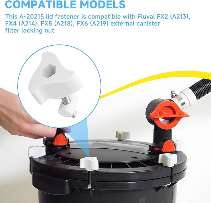 1PCS A20215 Canister Filter Lid Locking Nut Compatible with Fluval FX2 FX4 FX5 FX6 Lid Fastener Replacement Parts, for Aquarium Filters Lid Lock Clamp