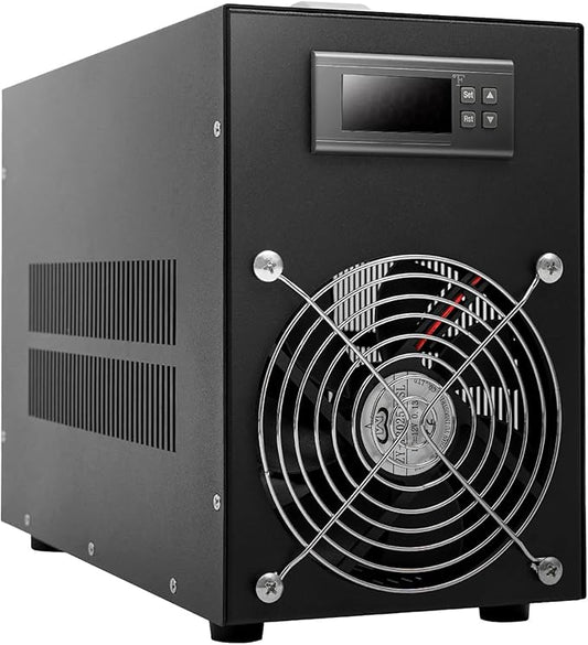16Gal Aquarium Chiller 60L Water Chiller 200W 110V Fish Tank Cooler with Submersible Pump Aquarium Cooling Machine for Househod Fish Tanks Coral Crystal Shrimp