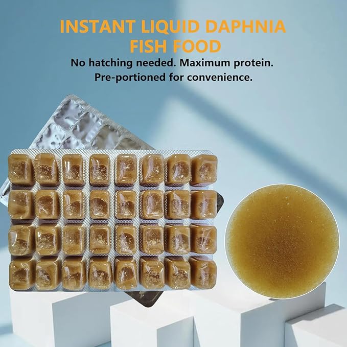 Liquid Fish Food with Non-Living Daphnia - No Refrigeration Needed for Tropical Fish, Fry, Corals, Seahorses & Jellyfish - Promotes Vibrant Colors & Healthy Growth (Daphnia)