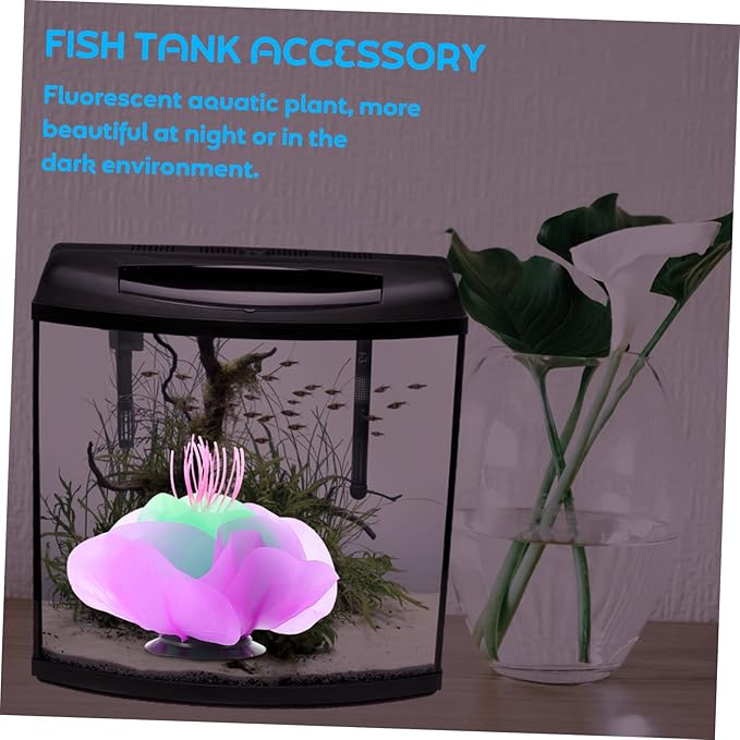 MERRYHAPY Artificial Aquatic Plant Coral Adornment for Fish Tanks Dark Silicone Decoration Lightweight Fish Tank Accessories Ocean-Inspired Aquarium Decor Safe for