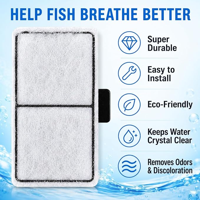 Hedday 24 Pack Filter Cartridges Compatible with Top Fin EF-S Element, Upgrade Aquarium Filter for BF5 BETTAFLO,EF-S Filter Cartridges Compatible with Top Fin Fish Tank