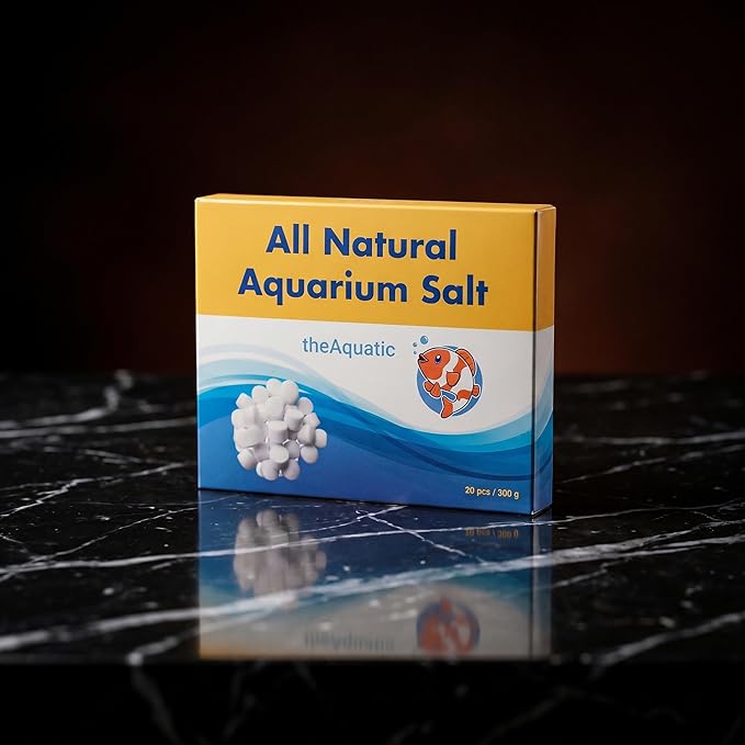 Premium Aquarium Salt, Aquarium Salt Freshwater Tablets for Aquarium Water Treatments Essential Supplies (20 Tablets)