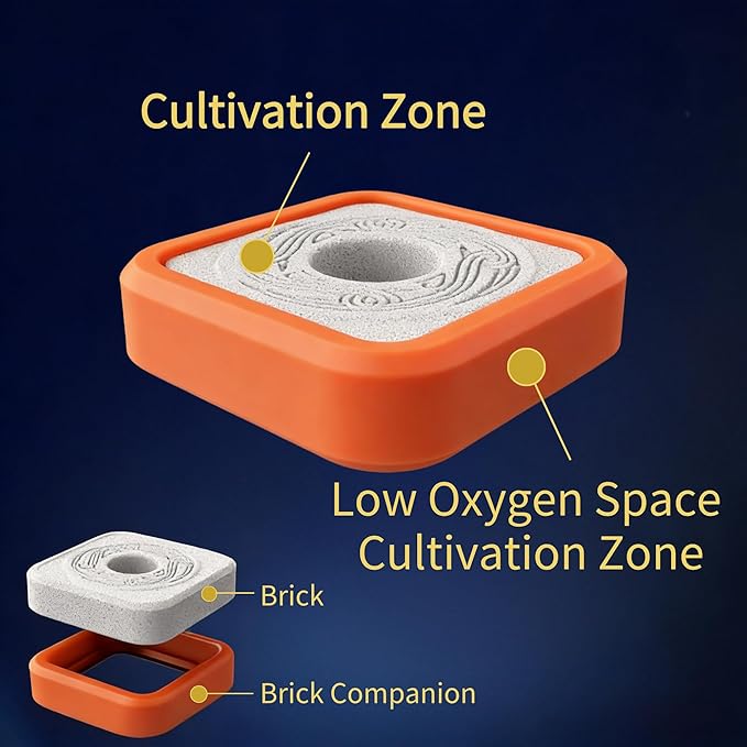 Aquarium Ceramic Plate Bio Filter Media Biological Filter Brick with Orange Border Square Circular Holefor Marine and Freshwater Fish Tank