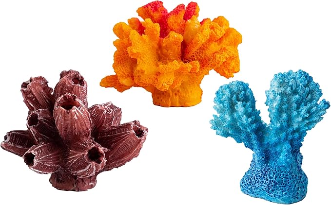 CNZ® Artificial Coral Plant for Fish Tank Decorative Aquarium Reef Ornament (10-Piece Assorted Coral)