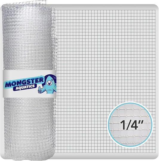 Clear Mesh Netting Material - 4'x5' - Plastic Mesh Screen Netting for Fish Aquarium Screen Top Cover - Aquarium Top - Aquarium Screen (4' x 5')