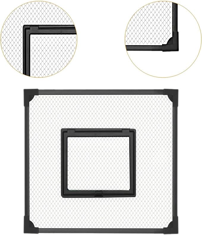 Aquarium Cover Made of 5 Mm Thick Mesh, Versatile, Wear-Resistant Accessory with Feeding Window, 30cmx30cm
