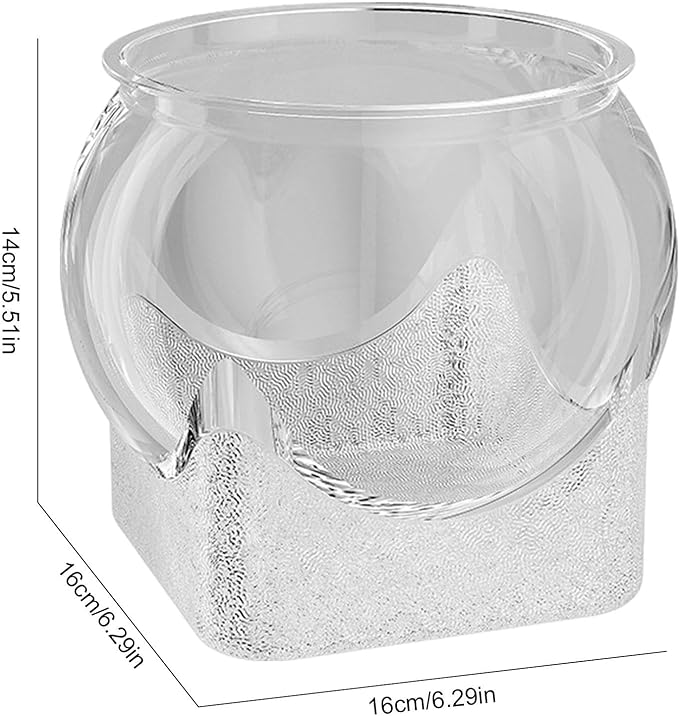 Fish Bowl P-lastic, Clear Round Shatterproof Desktop Aquarium Betta Fish Bowl for Centerpiece Home Decor