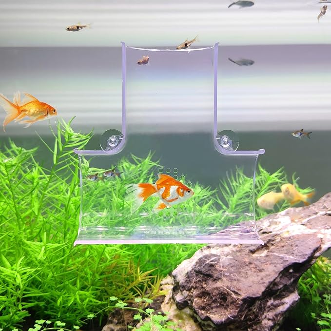 Aquarium Decorations Fish Tank Accessories for Shrimp Cichlid Hiding Breeding, Small Fish Bowl Hide Decoration, Acrylic Tube Tunnel for Betta Fish Tank Decorations, Aquarium Hideout with Suction Cups