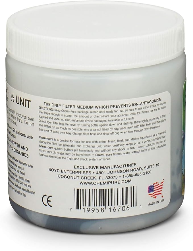 Boyd Enterprises ABE16706 Chemipure Filter Media for Aquarium, 5-Ounce