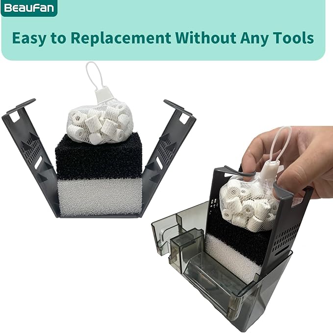 4 Set of Upgraded Three-Stage Filtration Tank Filter Maintenance Kit, Replacement for AquaClear 30/150 30-Gallon Aquarium