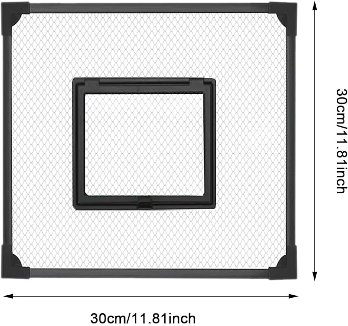 Aquarium Cover Made of 5 Mm Thick Mesh, Versatile, Wear-Resistant Accessory with Feeding Window, 30cmx30cm