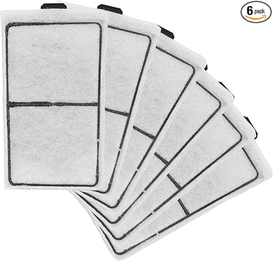 lasuroa 6pcs Carbon Filter Cartridges Compatible with Top Fin PF-S, 5.3X3.1 Inch Fish Tank Filter Cartridge Replacement for Aquarium Water Filtration