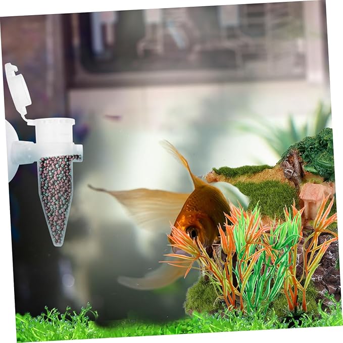 Hemoton 6pcs Automatic Feeder for Aquarium Fish Suction Cup Shrimp Feeder Cup Reusable Plastic Fish Food Holder