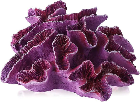 Artificial Purple Coastal Dorm Aquarium Coral Ornaments Decor Realistic Fish Tank Plants Marine Themed Gifts for Living Room, Bathroom, Beach Costal
