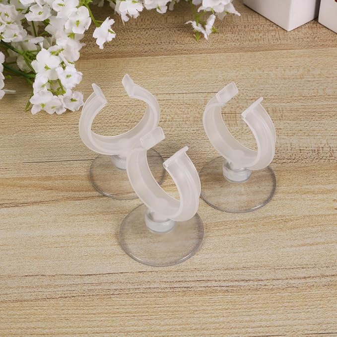 Abaodam 6 Pcs Window Candle Suction Cups Clamp Christmas Candle Suction Cups Holder - Aquarium Isolation Clip Air Hose Tube Holders Clamps for Fish Tank 32mm