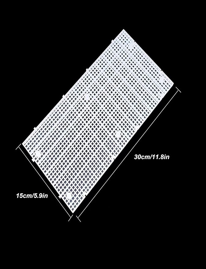 10 Pack Aquarium Lid with Clips - C Fish Tank Cover for Aquariums & Betta Tanks, Top Hood for Fish Tanks (Mike, 30x15cm)