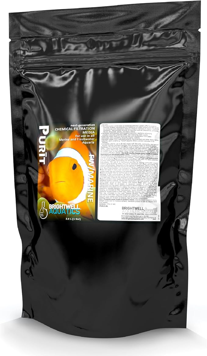 Brightwell Aquatics - Purit Next-Generation Chemical Filtration Media - for use in All Marine and Freshwater Aquaria - Aquarium Water Treatments, 128.4 fl oz