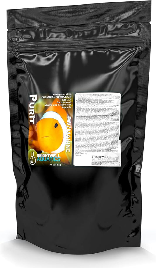 Brightwell Aquatics - Purit Next-Generation Chemical Filtration Media - for use in All Marine and Freshwater Aquaria - Aquarium Water Treatments, 128.4 fl oz