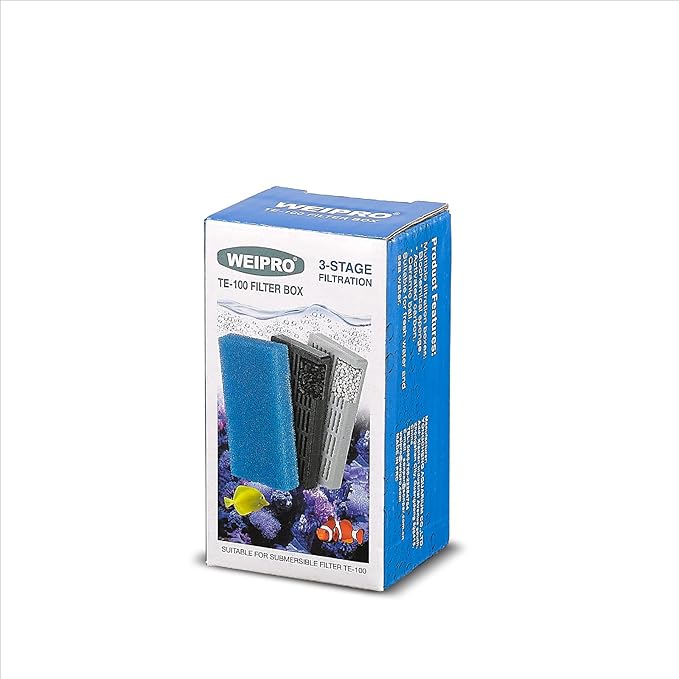 Replacement Cartridge for Fish Tank Filter TE-100 with Aquarium Filter Foam, Active Carbon and Ceramic Ring(TE100-S)