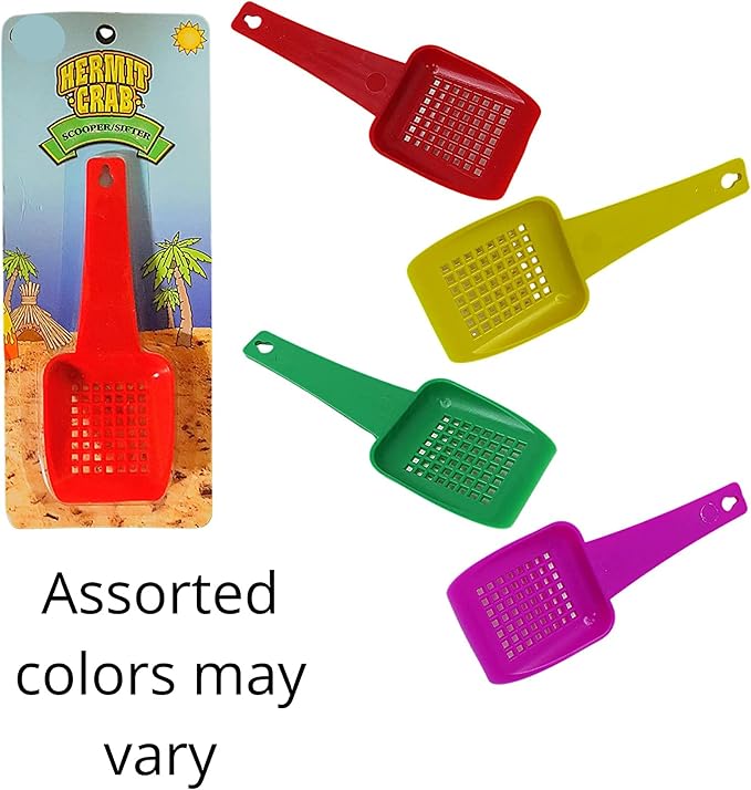 Needzo Hermit Crab Gravel Substrate with Scooper, Neon Rocks for Terrarium and Aquarium Habitats, Colors May Vary