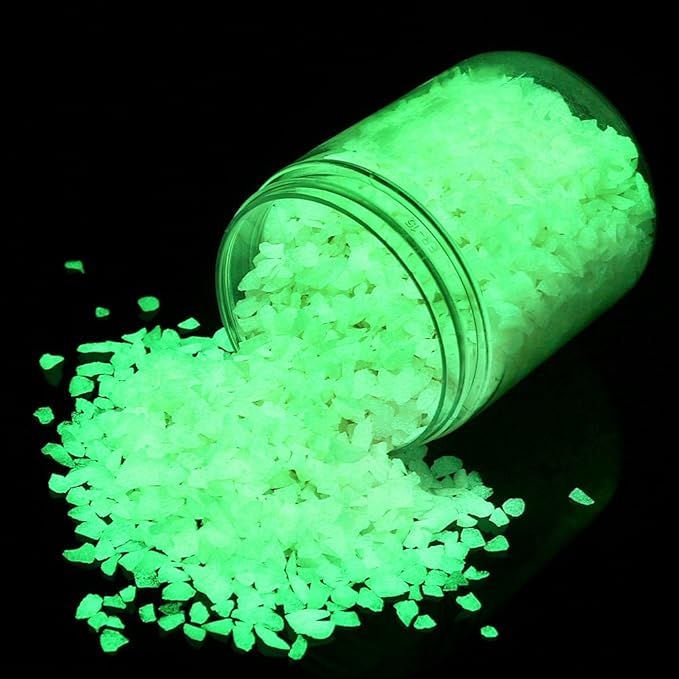 Shiny Stone Glow in the Dark Gravel Stones Rocks, Aquarium Gravel, Glow Rocks Stones,Decorative Rocks for Fish Tank Aquarium Garden Planter Landscape Decoration,280g/10oz (3-5mm, Red)
