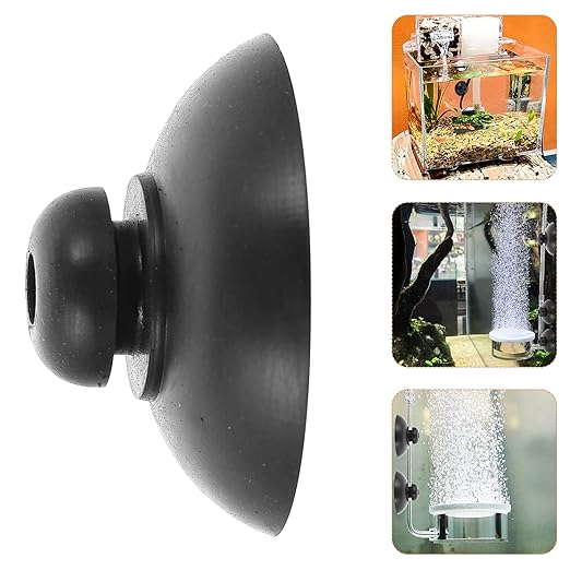 balacoo 60pcs Aquariums Oxygen Pump Cups Strong Hold Suckers Wire Oxygen Pump Placement Fish Tanks Black Design for Use