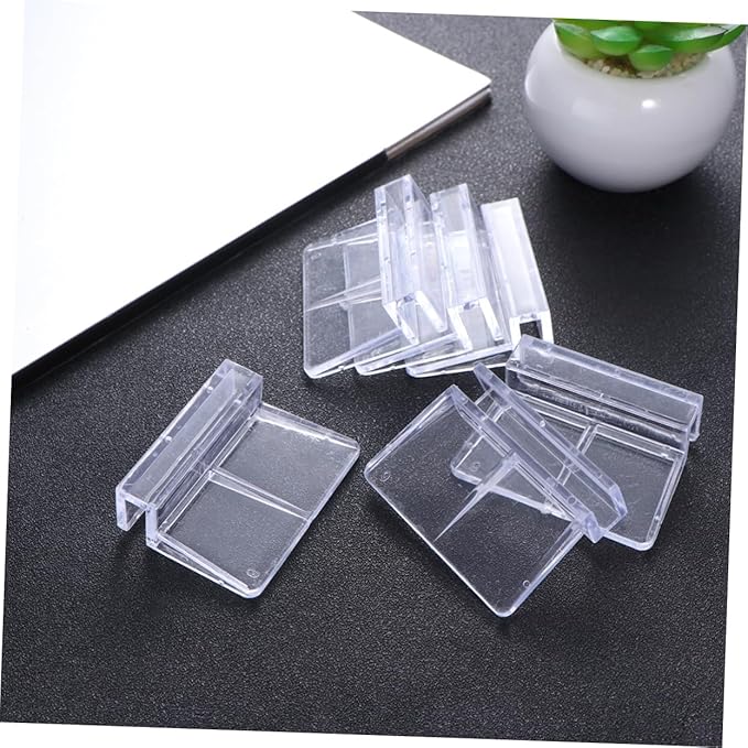 BESPORTBLE 2sets 6mm Acrylic Aquarium Cover Bracket Fish Tank Partition Support Frame 6-12mm Glass Tank Safe for Fish 12pcs*2