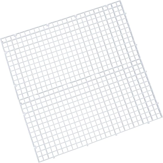 ALEGI 12 Pcs Aquarium Fish Tank Divider Plastic Egg Crate Aquarium Filter Bottom Tray Grid Isolation Board Partition Net Pane Separator (L 12pcs)