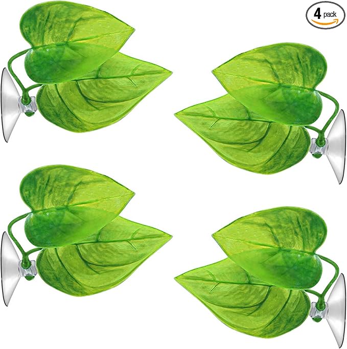 URATOT 4 Pack Betta Fish Leaf Pad Simulating The Natural Habitat for Betta Spawning Grounds Breeding Resting Bed