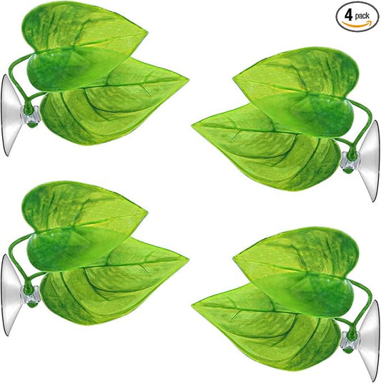 URATOT 4 Pack Betta Fish Leaf Pad Simulating The Natural Habitat for Betta Spawning Grounds Breeding Resting Bed