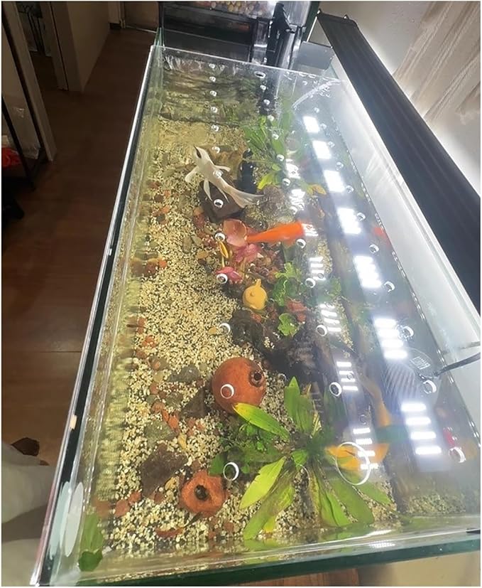 LZMZMQ Aquarium Anti Jump Cover Acrylic, Cat Proof Terrarium Lids, Fish Tank Anti-Jump Lid, Top Mount Aquarium Hood with Hole, 8 12 14 16 18 20 inch Wide(L80xW50cm/31.5x19.7in)