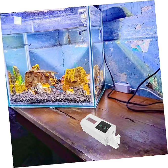 Toyvian Automatic Aquarium Feeder with Timer for Fish Tank and Turtle Feeding Electric Auto Fish Food Dispenser for Vacation Use Aquarium Accessories Batteries Not Included