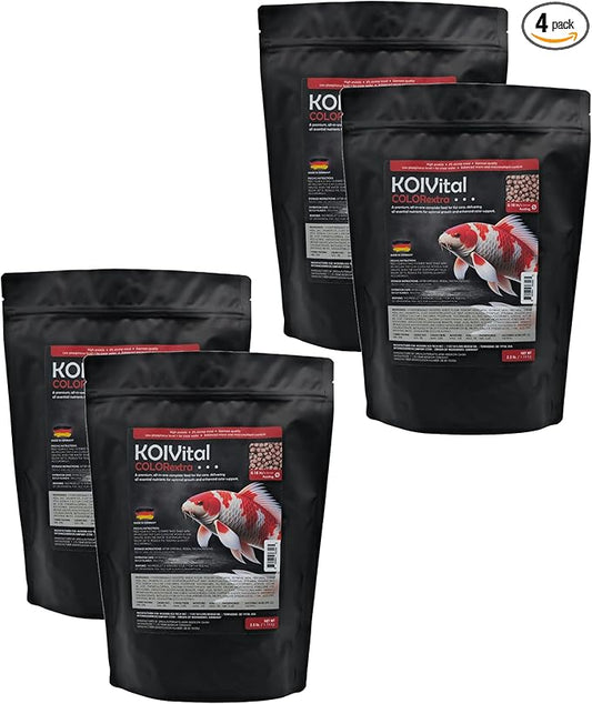 Koi Vital Color Extra Swim Fish Food (4 Pack 2.5lb)
