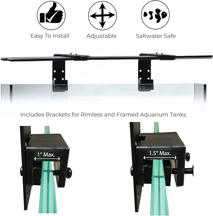 CURRENT USA Dual Adjustable Aquarium Light Arm Mount Kit