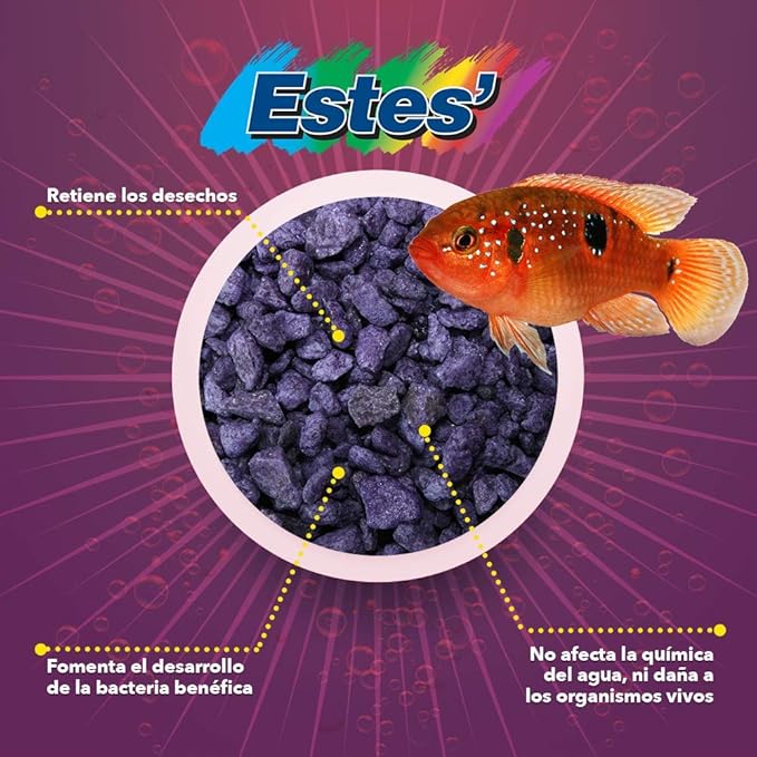 Spectrastone Permaglo Lavender Aquarium Gravel for Freshwater Aquariums, 5-Pound Bag