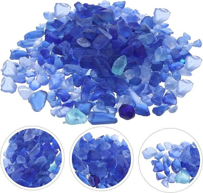 Happyyami 1set Planter Pebbles Polished Stones for Fish Tank Decorative Aquarium Gravel Sand for Freshwater Aquariums and Landscaping Decor