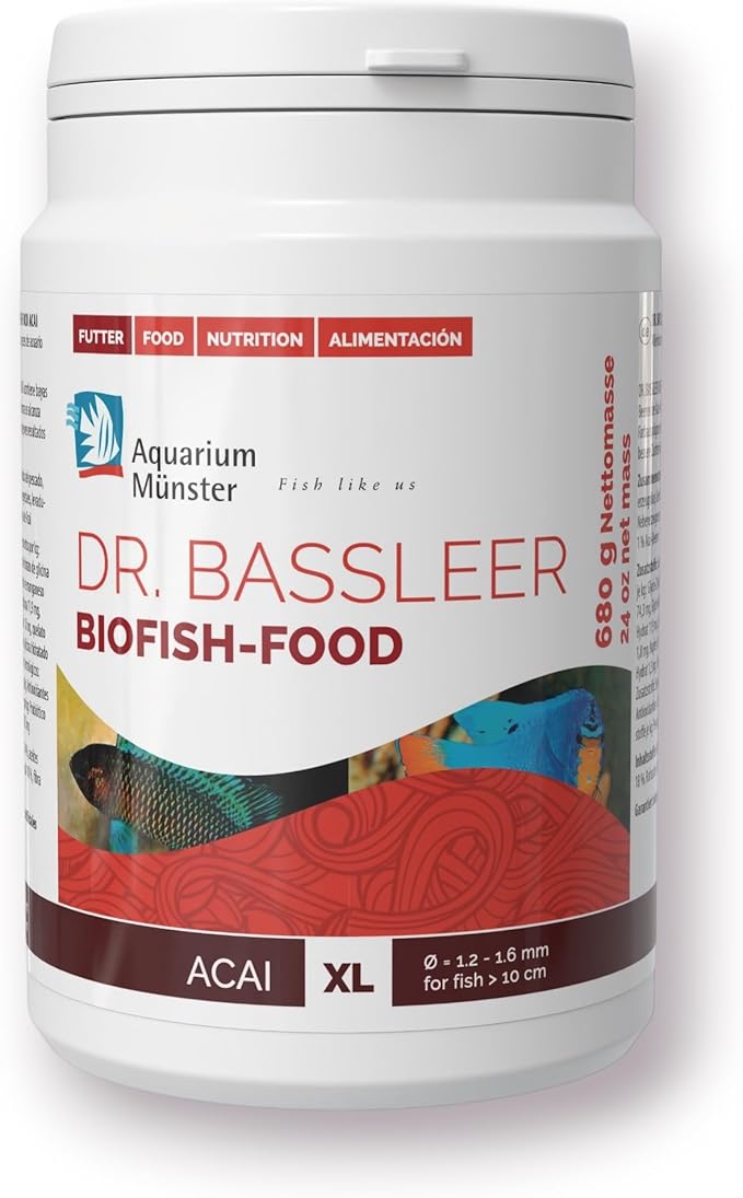 Bassleer BioFish Food Acai - Superfood Formula for Vibrant Colors & Strong Immunity | High-Protein & Probiotic-Enriched(X-Lrg, 680g)