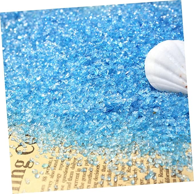 500G Light Blue Polished Decorative Stone for Fish Tank Aquarium Natural Sand Gravel for Aquascaping Terrariums and Floral Arrangements Safe and Aesthetic