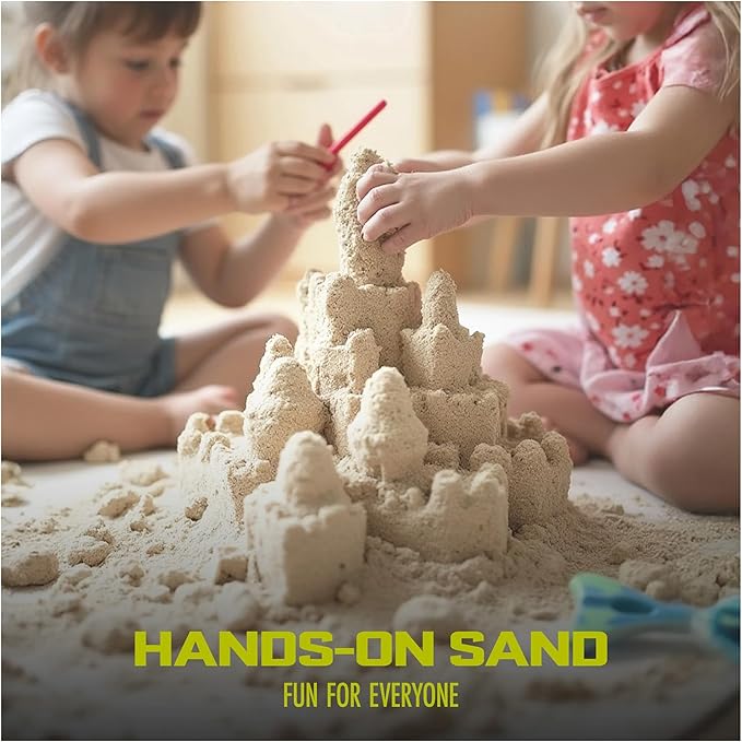 Sun Joe Ultra Fine Silica Play Sand for Sandboxes, Sensory Tables, Gardens, Weighted Toys & Aquariums, for Molding, Digging & Sculpting, 50 Pound Bucket, PLYSAND50-BKT