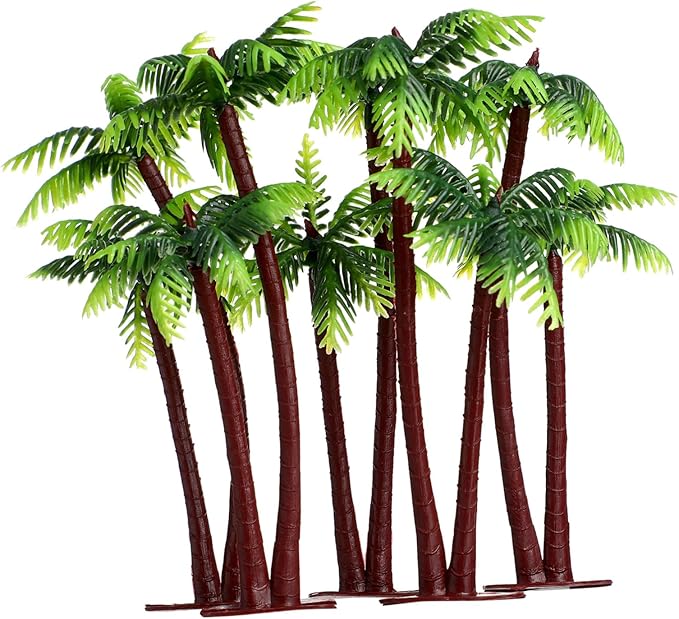 BESPORTBLE 5 Pcs Artificial Coconut Tree - Plants for Fish Tank, Fake Palm Trees Aquarium Fish Tank Micro Landscape Scenery Decoration