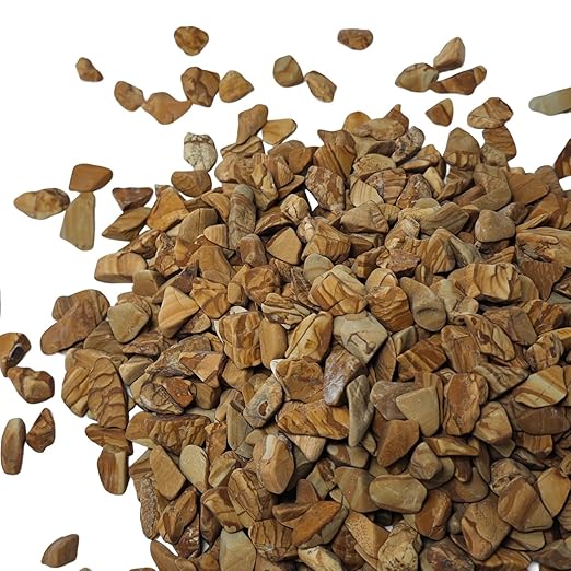 Wood Brown Pebbles,Small Gravel,1/4 Inch Nature Stones,Rocks for Reptile Terrarium,Turtle Tank,Indoor Plant Pots,Succulent,Garden Decor,Fish Tank,Vases,Aquarium Landscaping,5Lb