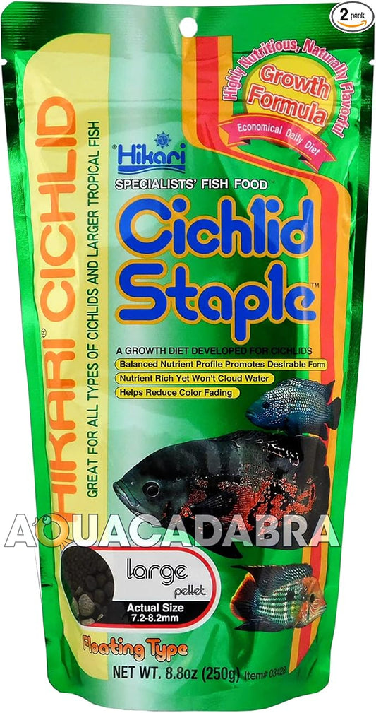 Cichlids Staple Pellet Fish Food [Set of 2] Size: Large (8.8 Ounces)